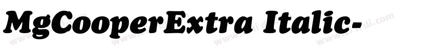 MgCooperExtra Italic字体转换